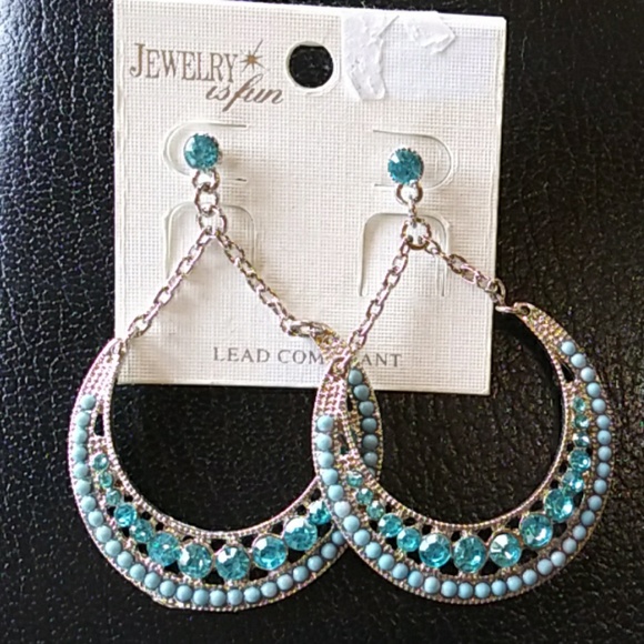 Light Blue Earrings - Picture 1 of 7